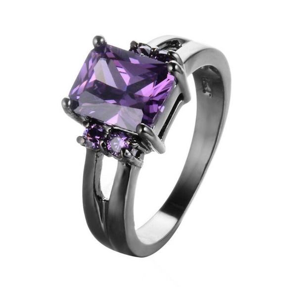 Jewelry - Fashion Amethyst Women's 10KT Black Gold Filled